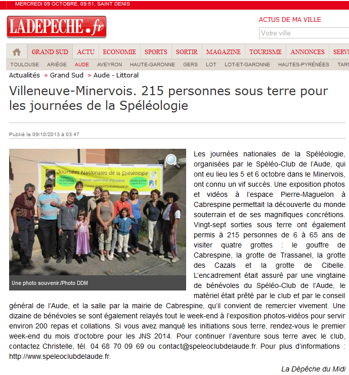 Article de presse 2013 — après JNS