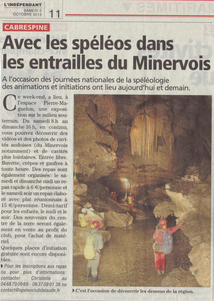 Article de presse 2013 — avant JNS