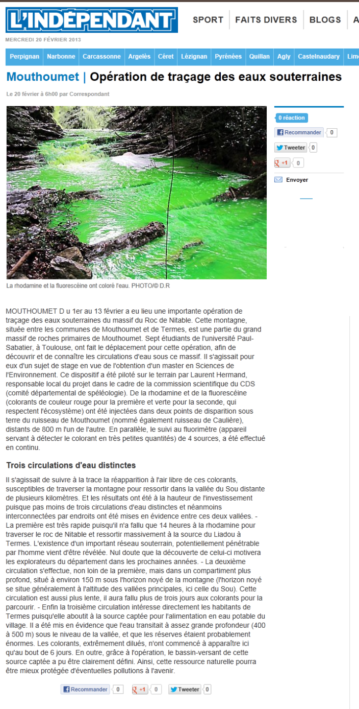 Article de presse février 2013 — coloration indépendant