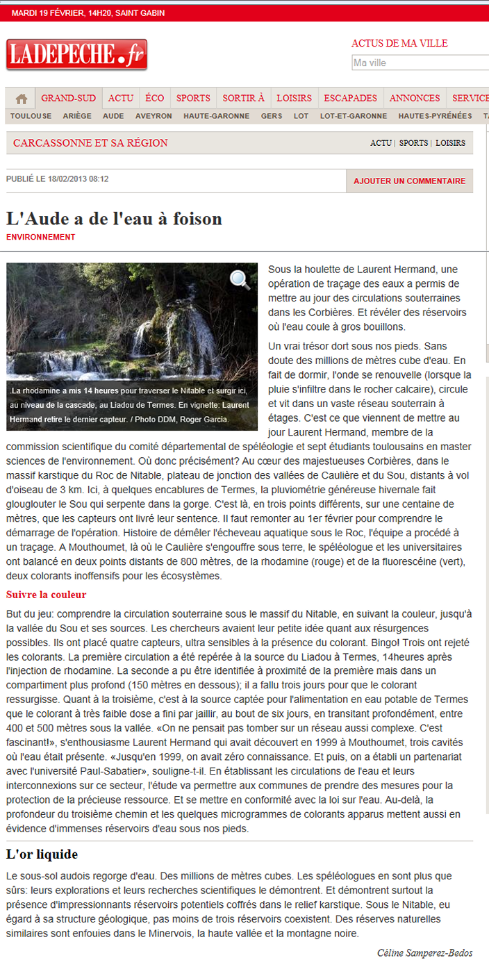 Article Dépêche février 2013 — coloration terme