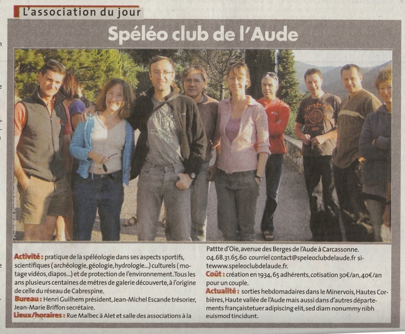 Article La Dépêche du Midi 11 octobre 2011 — association du jour