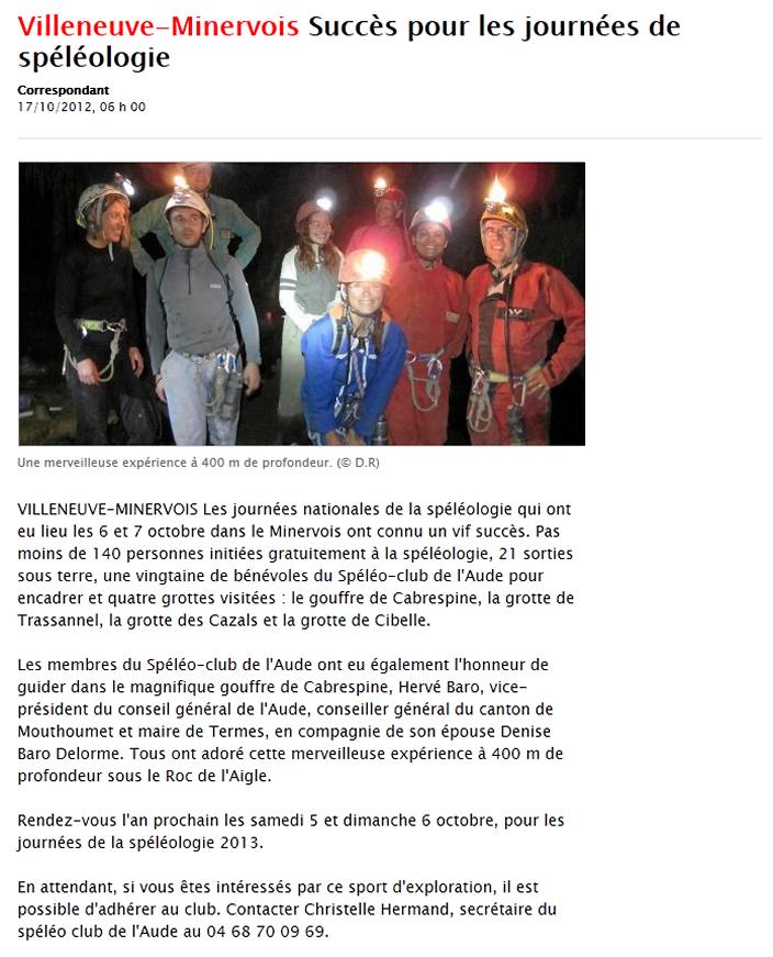 Article de presse JNS 2012